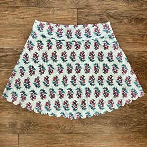 🦋 J. Crew Factory blue floral scalloped active athletic skort, size XL